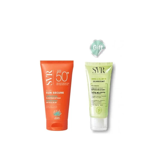 SVR Sun Secure Blur + SVR Sebiaclear Cleansing Gel 55ml