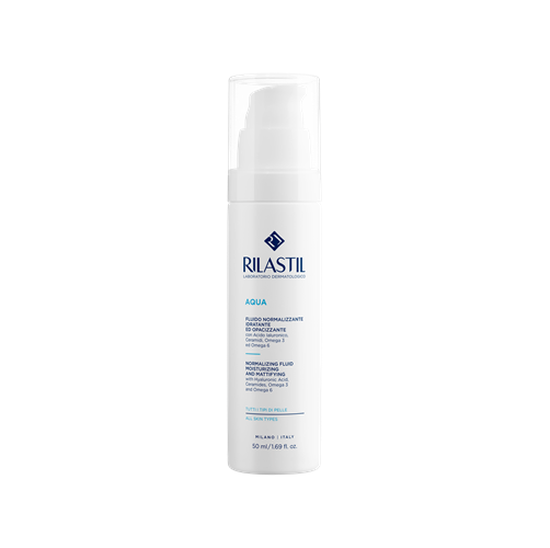 Rilastil Aqua Normalizing Fluid Moisturizing and Mattifying With Hyaluronic Acid 50 ml