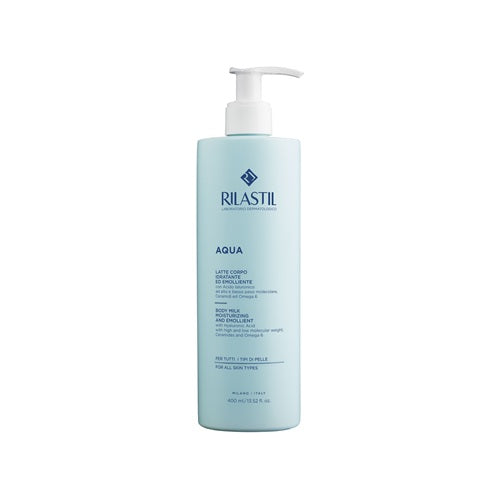 Rilastil Aqua Body Milk Moisturizing and Emollient With Hyaluronic Acid 400 ml