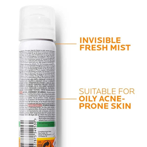 La Roche Posay Anthelios Anti-Shine Sun Protection Invisible SPF50+ 75ml + FREE