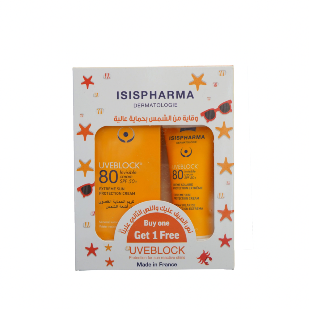 ISIS Uveblock Invisible 80 SPF50+ 40ml Offer & Free Pouch