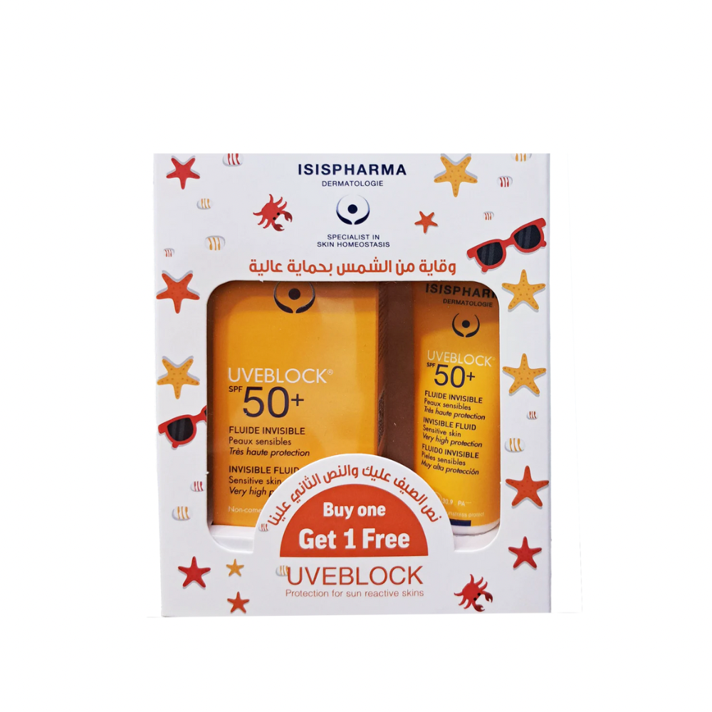 ISIS Uveblock Invisible 50 SPF50+ Fluid 40ml Offer & Free Pouch