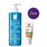 La Roche Posay Effaclar M Foaming Cleansing Gel 400ml + Free Tinted Anthelios Oil Control Sunscreen 50ml