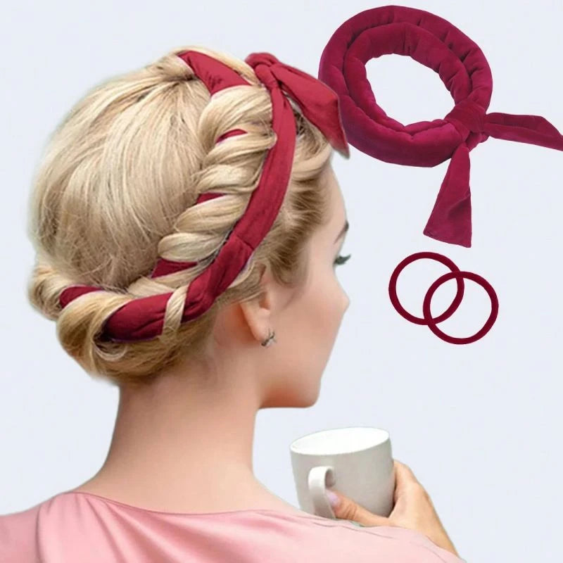 Heatless Curling Rod Headband - Burgundy