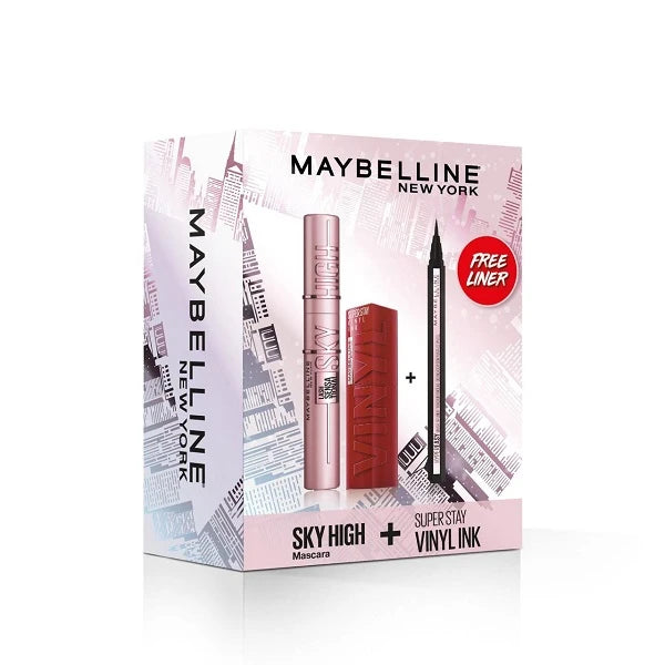 Maybelline Sky High Mascara + SuperStay Vinyl Ink + Free Liner