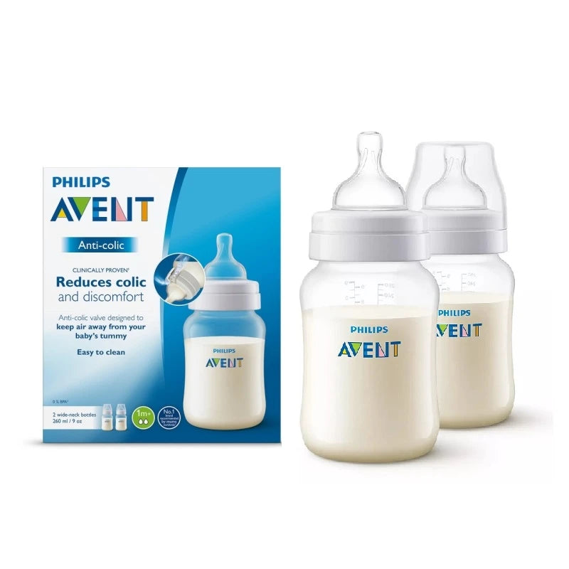 Philips Avent Anti Colic Bottles with Airfree Valve 260 ml, Pack of 2