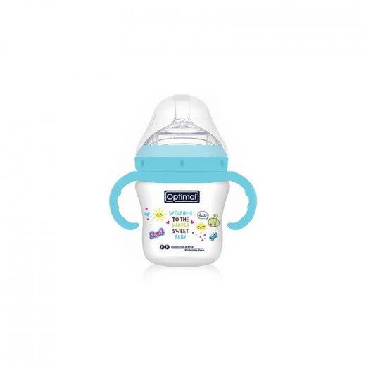 Optimal Mamilla Extra Wide Neck With Handle - Double Anti - Colic System (210Ml) - 6+ Blue 'Pink 'Green