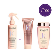 Kerastase Gloss Absolu Insta Glaze Conditioner 250ml +Gloss Absolu Anti-Frizz Glaze Milk 190ml + Gloss Absolu Bain Hydra Glaze Shampoo 250ml Free