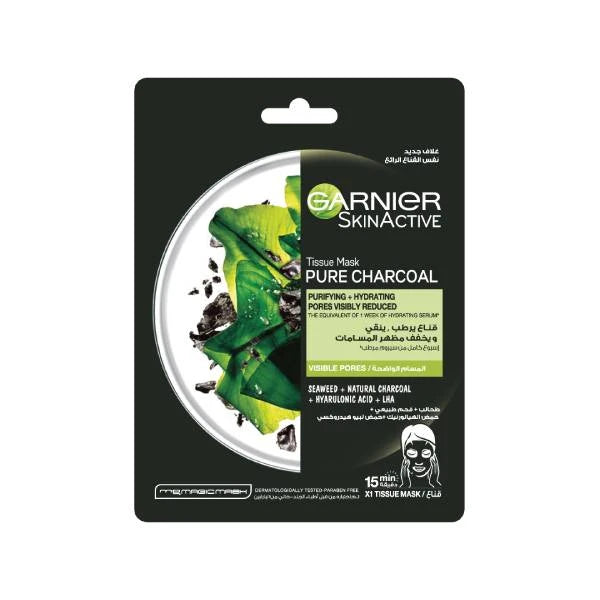 Garnier Charcoal & Algae Hydrating & Purifying Tissue Sheet Mask