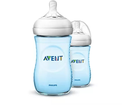 Philips Avant Natural Baby Bottle Slow Flow teat 260 ml - Blue - 2 Bottles