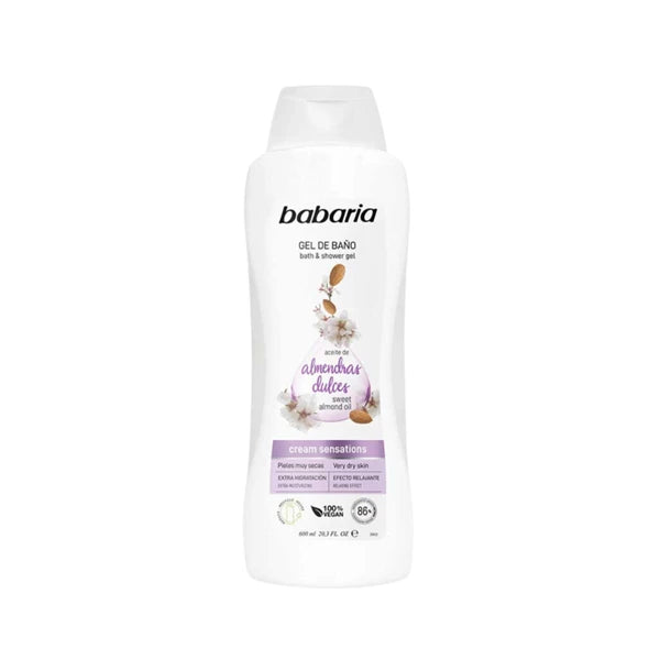 Babaria Sweet Almond Bath & Shower Gel For Dry Skin 600ml