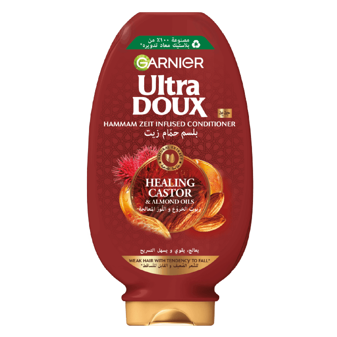 Garnier Ultra Doux Healing Castor & Almond Oils Weak Hair With Tendency To Fall Conditioner 400ml