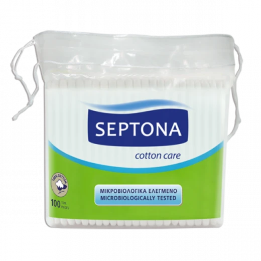 Septona 100 Cotton Buds in Plastic Bag