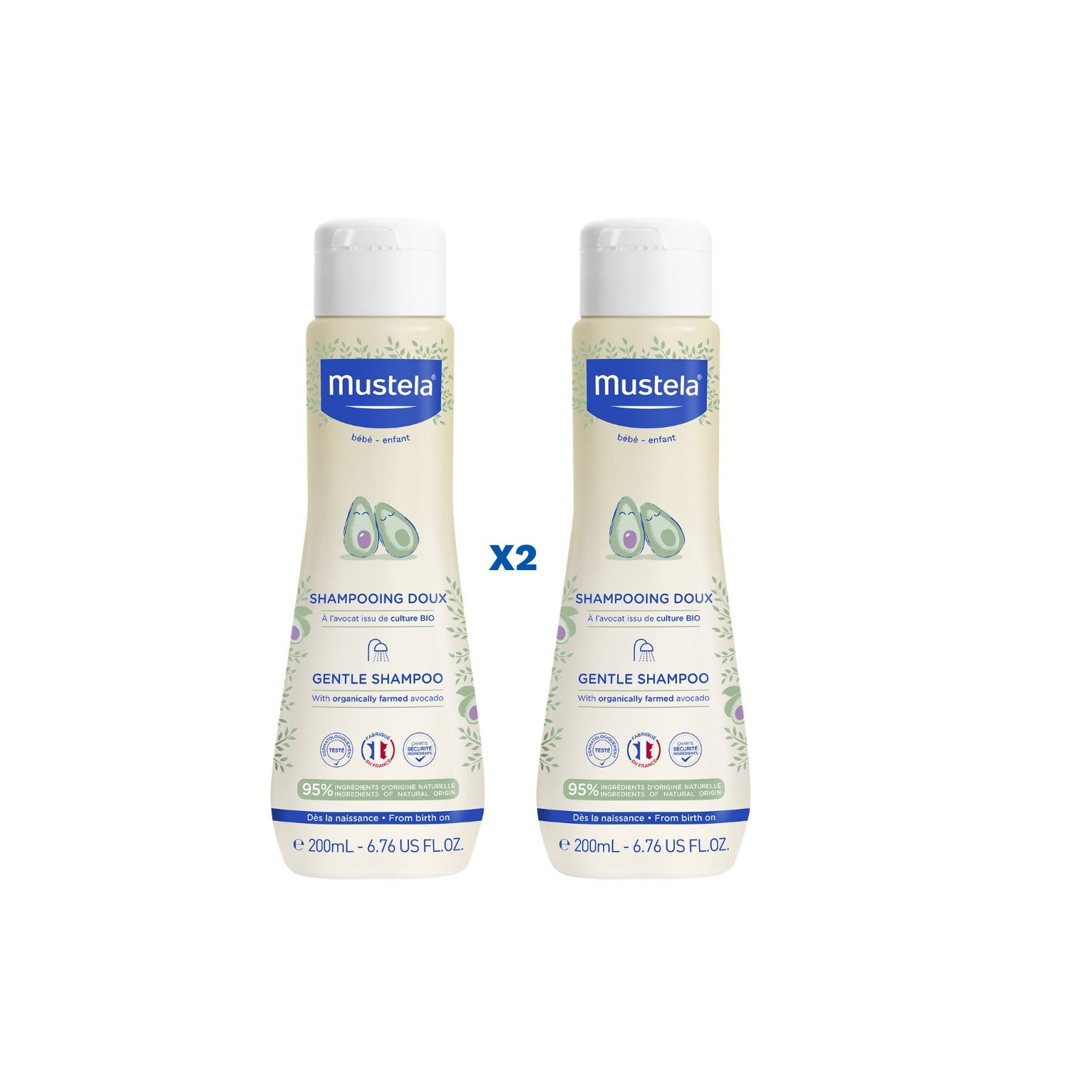 Mustela Baby Gentle Shampoo 200ml X2 Offer
