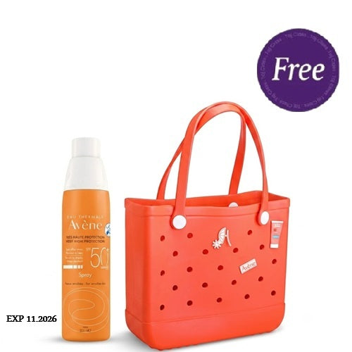 Avene Water Resistant Spray SPF50  With Free Crocs Beach Bag