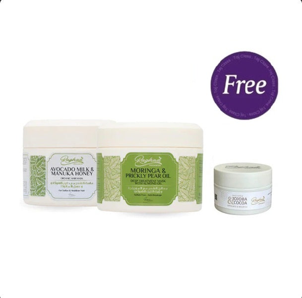 Raghad Organics Avocado Package 2x 250ml + Free  Cocoa Scrub 50ml