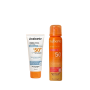 Babaria Sun Face Mist + Facial Sun Cream Hyaluronic Acid SPF 50+