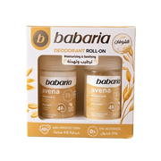 Babaria Deodorant Roll On Crystal Oat Twin Pack