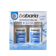 Babaria Deodorant Roll On Crystal Hyaluronic Acid Twin Pack