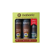 Babaria Chocolate Deodorant Spray For Men 200ml Double +Deodorant Roll On For Men 50ml