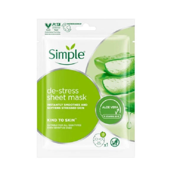 Simple De-Stress Sheet Mask With Aloe Vera