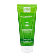 Green tube of Martiderm purifying gel on a white background