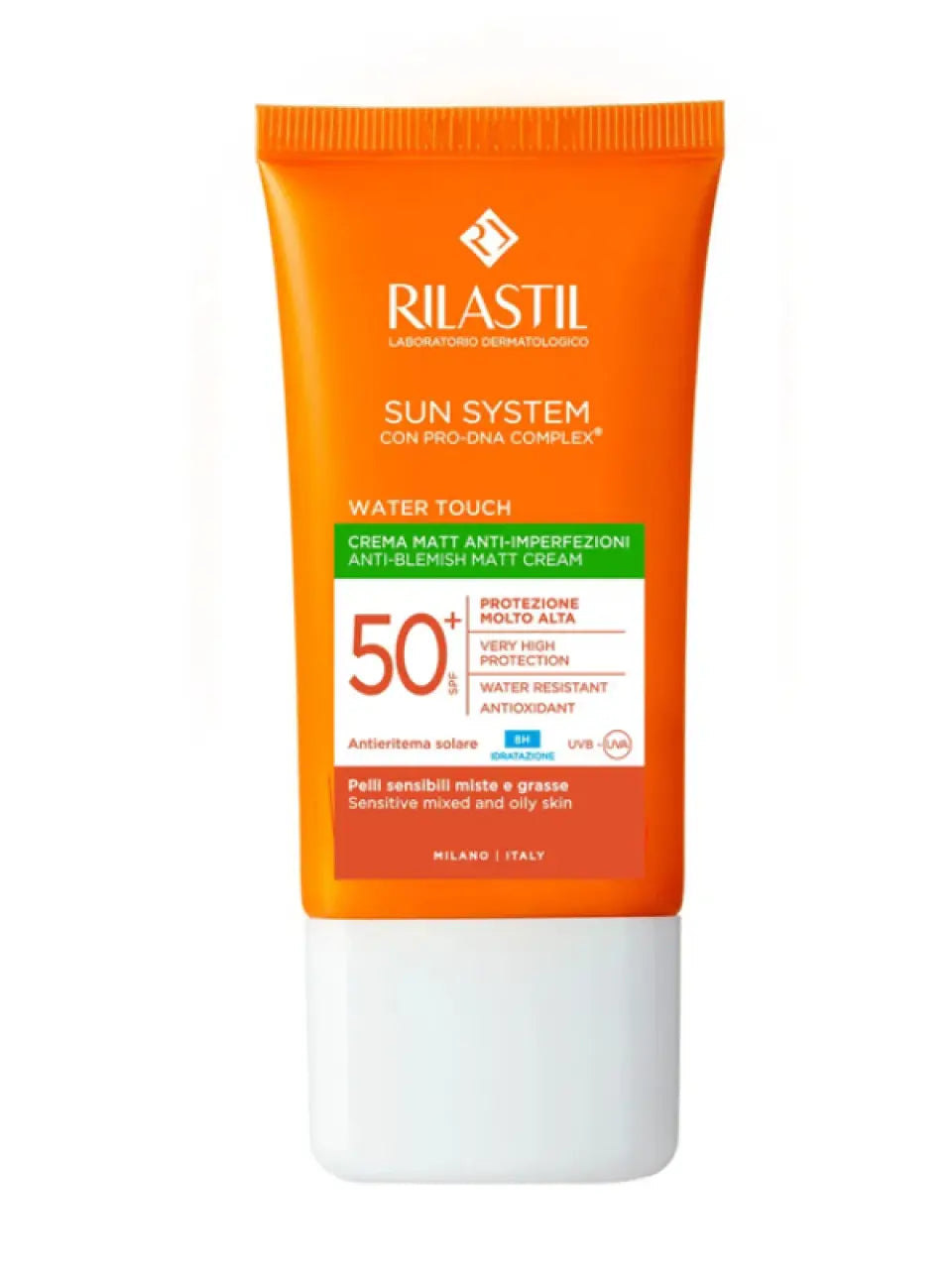 Rilastil Sun System Water Touch Anti-Blemish Matt Cream Sensitive Mixed and Oily Skin SPF 50+