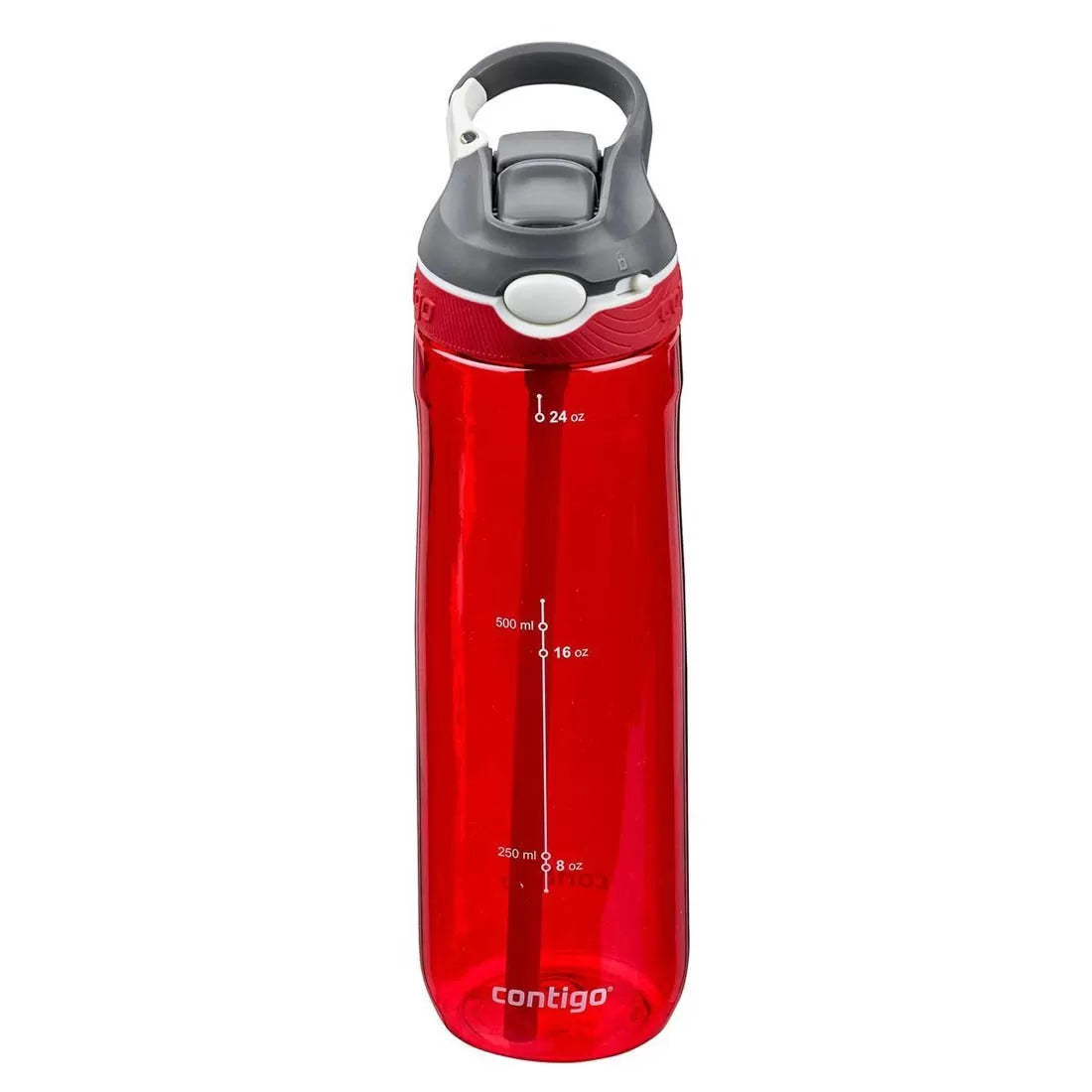 Contigo Autospout Ashland Water Bottle  720 ml, Red/Gray