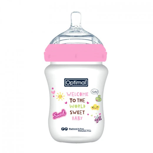 Optimal Mamilla Extra Wide Neck - Double Anti - Colic System (300Ml) - 0+ Blue 'Pink 'Green