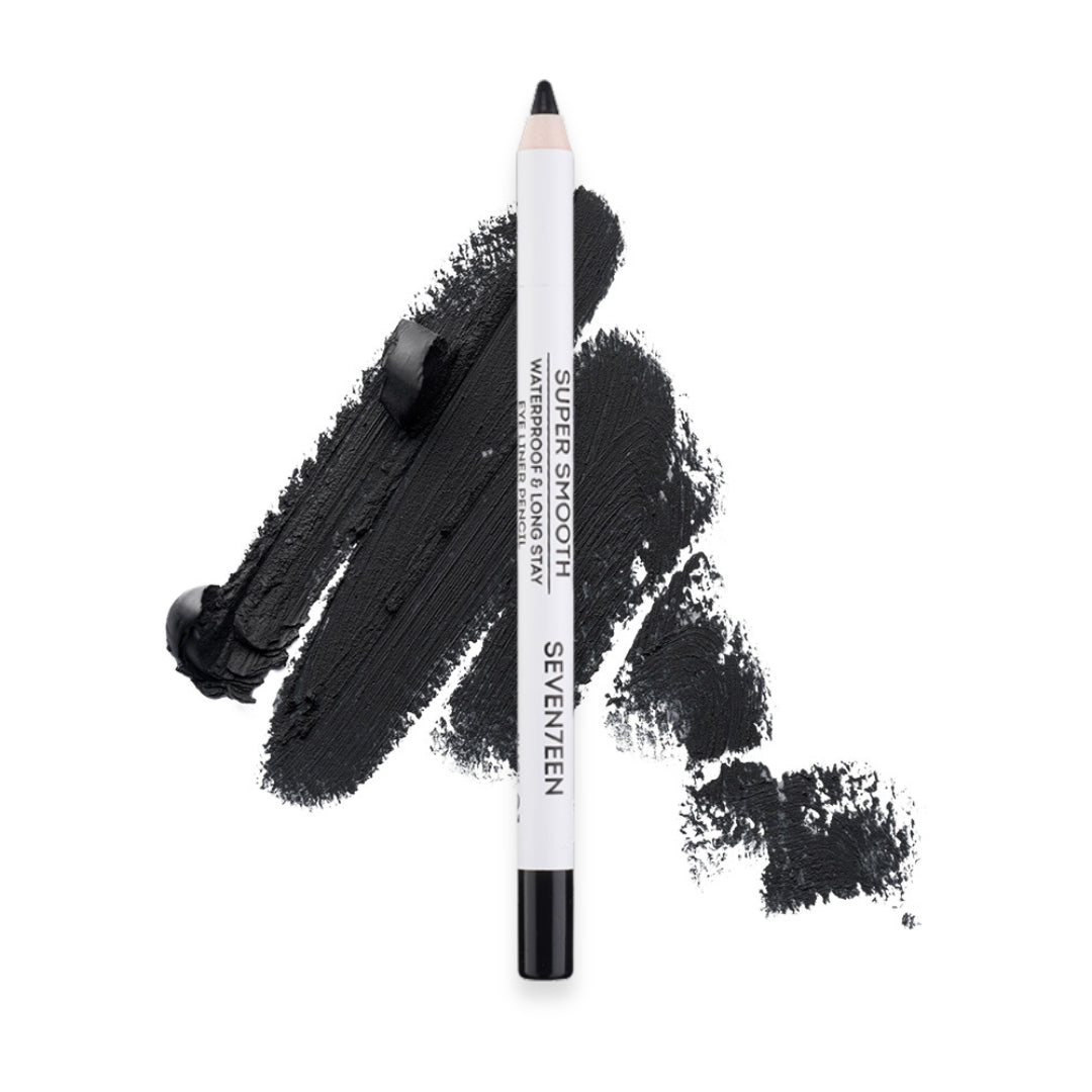 Seventeen Super Smooth Waterproof & Long Lasting Eyeliner Pencil 01 Black Velvet