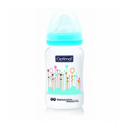 Optimal W/ Neck Feeding Bottle 240Ml Blue 'Pink 'White