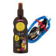 Cabana Sun Deep Tanning Oil Spray SPF2 200ML + Free Gift Swim Goggle