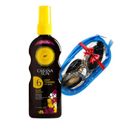 Cabana Sun Deep Tanning Oil Spray SPF6 200ml + Free Gift Swim Goggle
