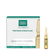 MartiDerm Proteos Hydra Plus skincare product packaging on a white background