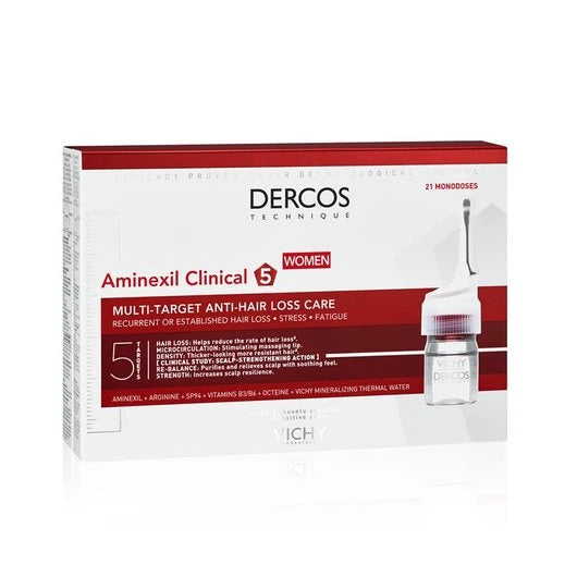 Vichy Dercos Aminexil Clinical Multi-Target Anti-Hair Loss Care - 21 Monodoses For Women