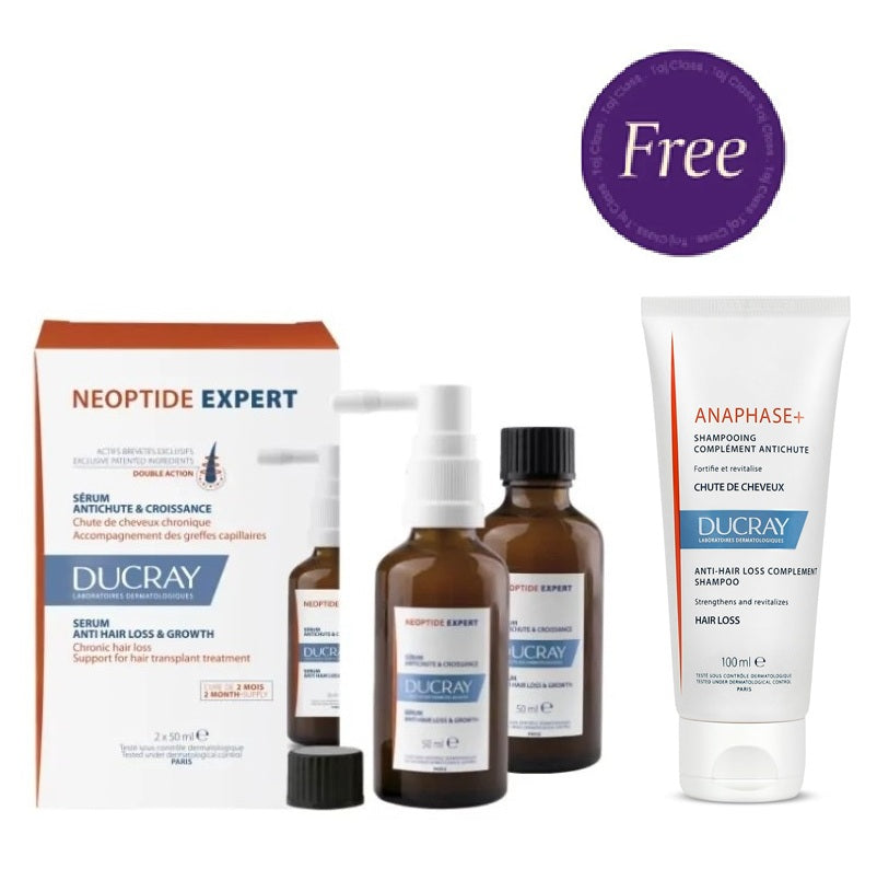 Ducray Neoptide Expert for Male and Female 2x50ml And Anaphase+ Shampoo 100ml  Offer