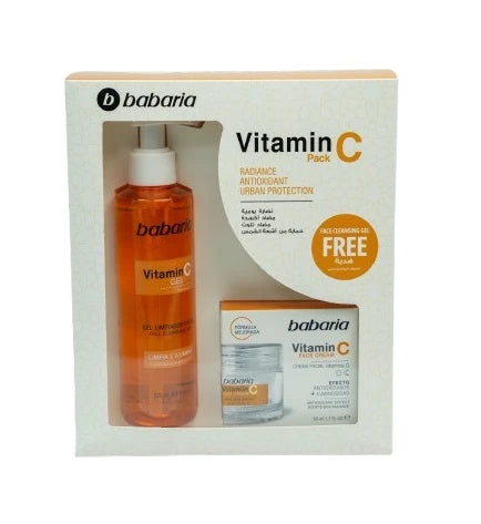 Babaria Vitamin C Pack Cream 30ml + Babaria Vitamin C Cleanser 200ml Free