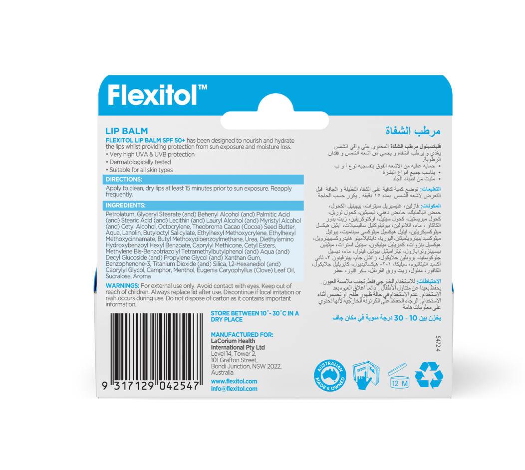 Flexitol Lip Balm 50+Spf 10g
