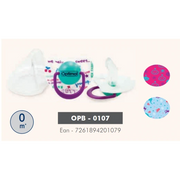 Optimal Orthodontic Silicone Pacifier 0+ Blue 'Pink 'Purple 'White