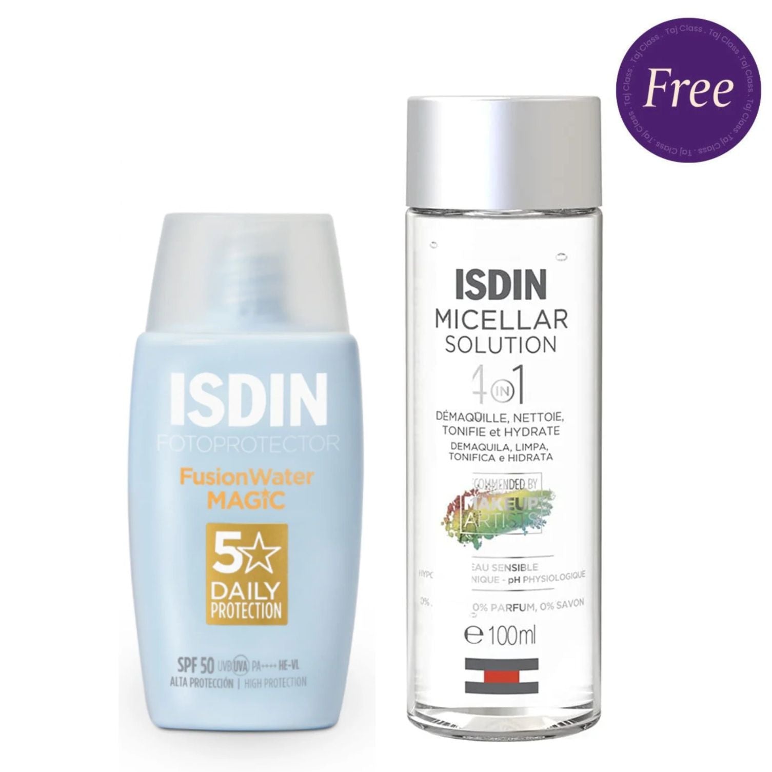 Isdin Fusion Water Spf50+ 50ml + Isdin Micellar Solution 4 In 1 100ML Free