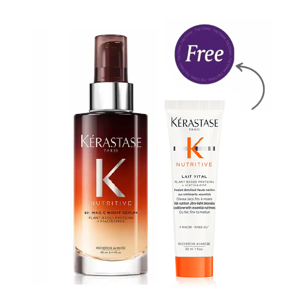 Kerastase Nutritive 8H Magic Serum - 90ml + Kerastase Nutritive Lait Vital 30ml Free