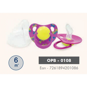 Optimal Orthodontic Silicone Pacifier 6+ Blue 'Pink 'Purple 'White