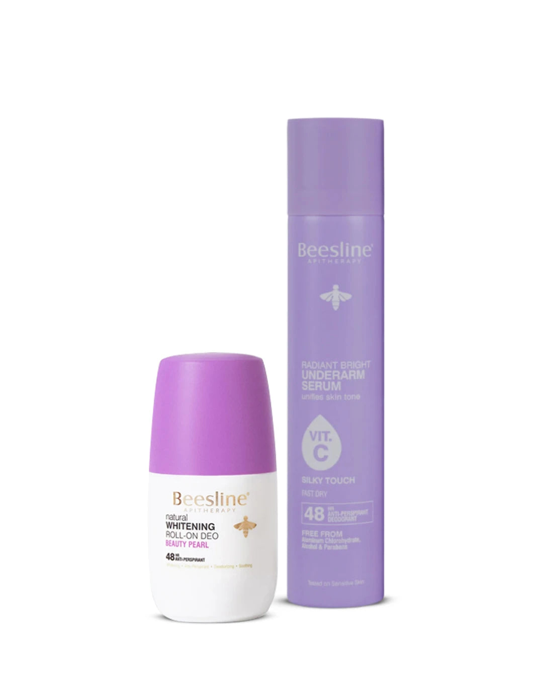 Beesline Underarm Serum Silky Spray + Roll On Deodorant Beauty Pearl