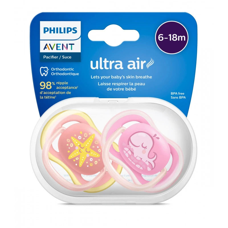 Philips Avent Ultra Air Pacifier 6-18m - 2 Pieces