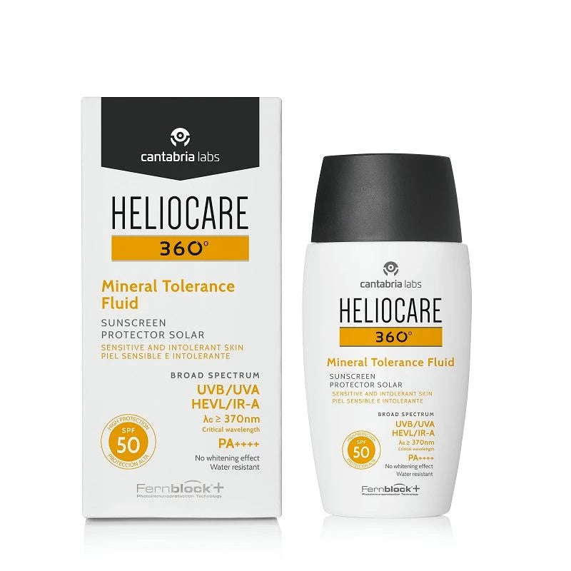 Heliocare 360 Mineral Tolerance Fluid  Spf 50 Sunblock 50ml