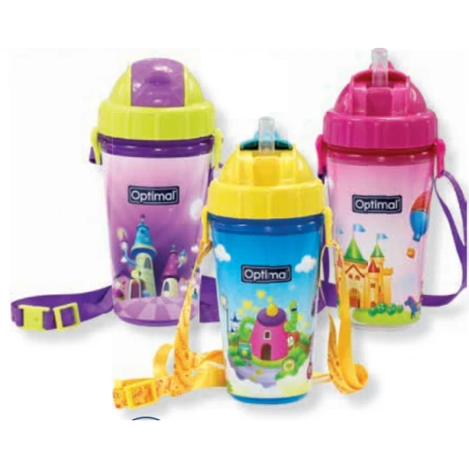 Optimal Insulated Cup With Straw 250ml Blue 'Pink 'Purple