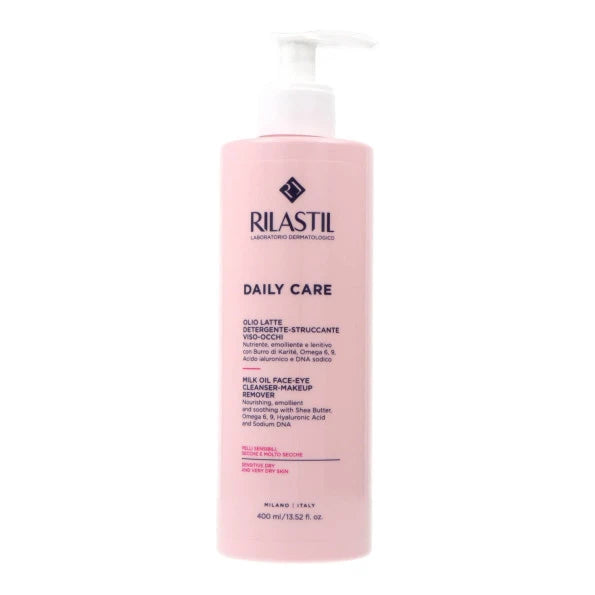 Rilastil Daily Care Milk Oil 400ml Deep Makeup Remover and Cleanser