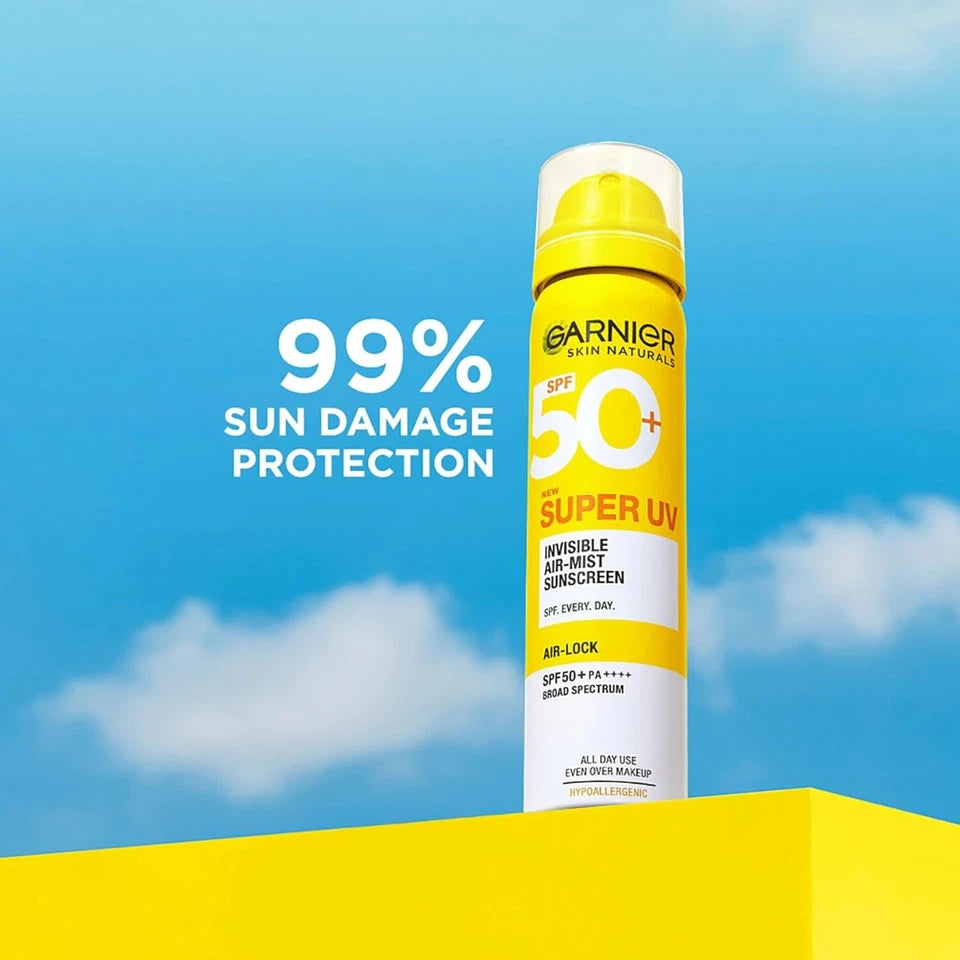 Garnier Super UV Invisible Air Mist Sunscreen SPF 50 PA++++ UVA/B (75 ml)