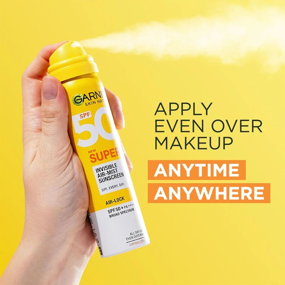 Garnier Super UV Invisible Air Mist Sunscreen SPF 50 PA++++ UVA/B (75 ml)