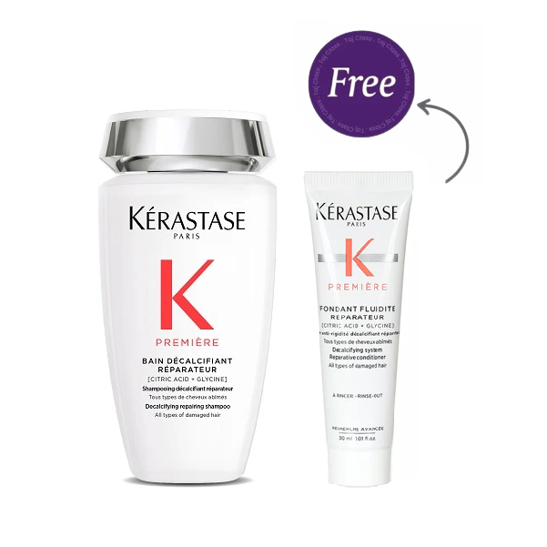 Kerastase Première Decalcifying Repairing Shampoo 250ml + Kerastase Premiere Fondant Fluidite Reparateur 30ml Free